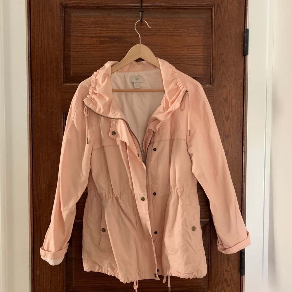Loft jacket, light pink blush lined jacket